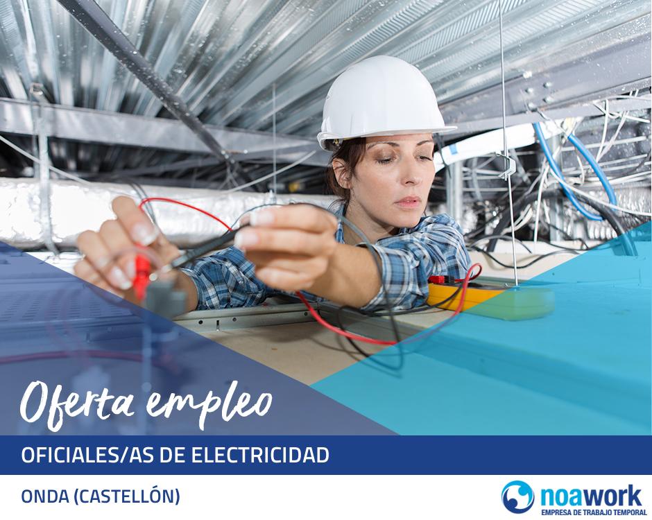 Oficiales/as de electricidad