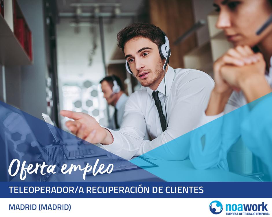 Teleoperador/a recuperación de clientes