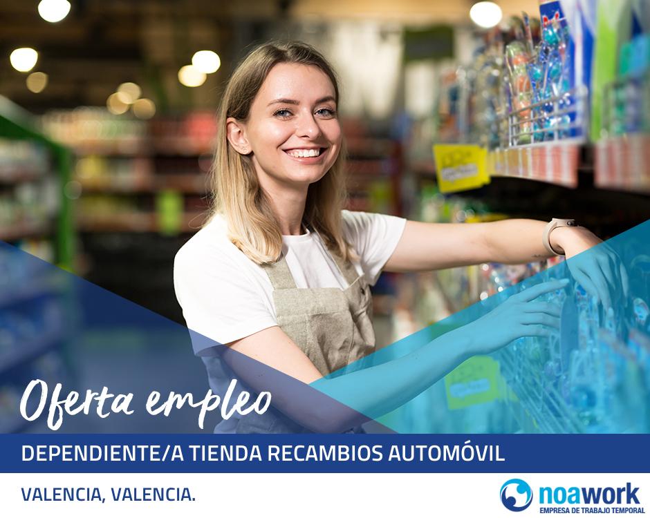 Dependiente/a tienda recambios automóvil 
