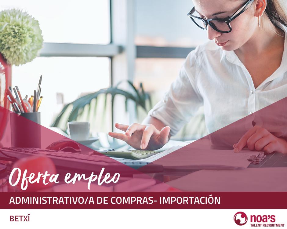 Administrativo/a de compras- importación