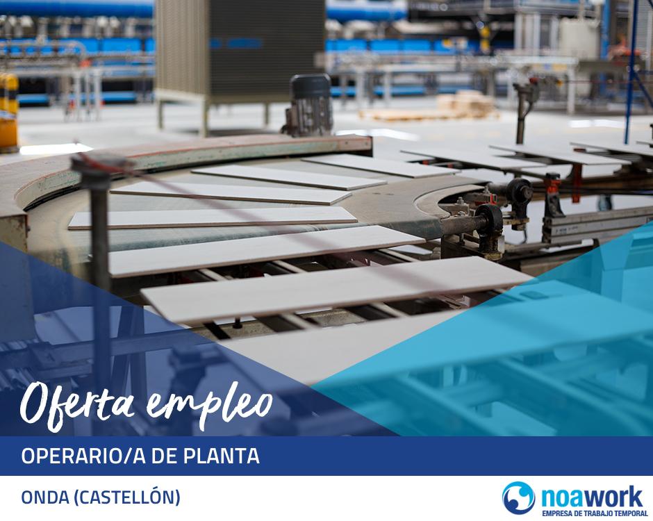 Operario/a de planta