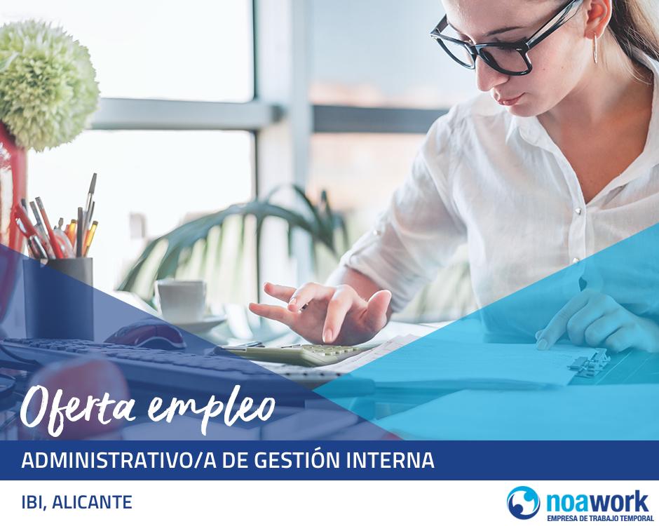 Administrativo/a de gestión interna