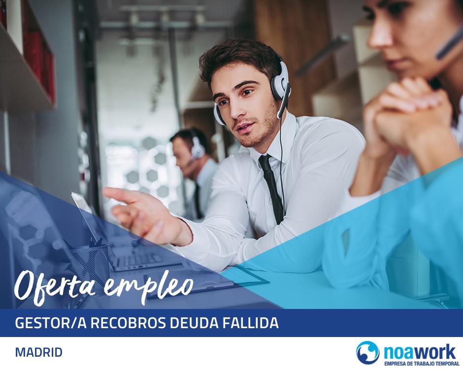 Gestor/a recobros deuda fallida
