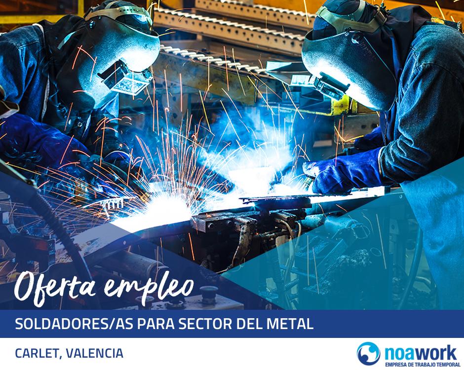 Soldadores/as para sector del metal