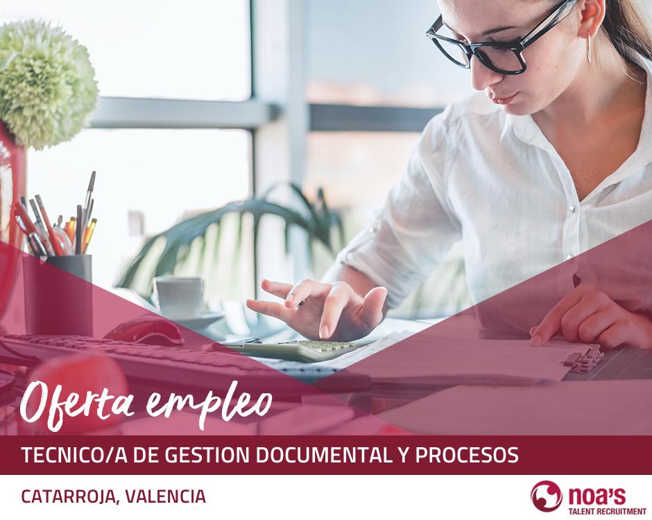 ETT CATARROJA, VALENCIA Tecnico/a de gestion documental y procesos