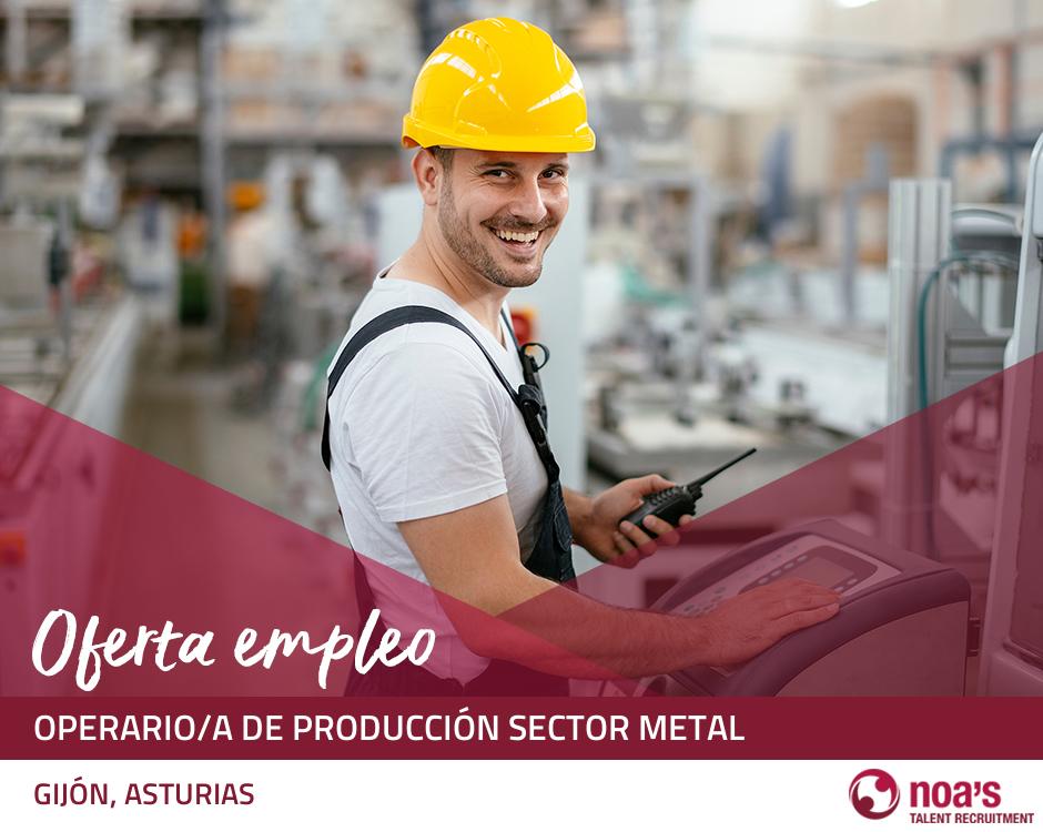 Operario/a de producción sector metal