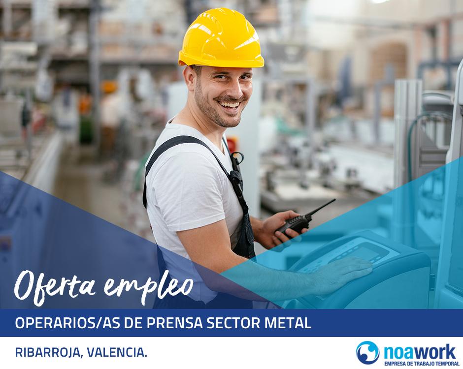 ETT RIBARROJA, VALENCIA. Operarios/as de prensa sector metal 