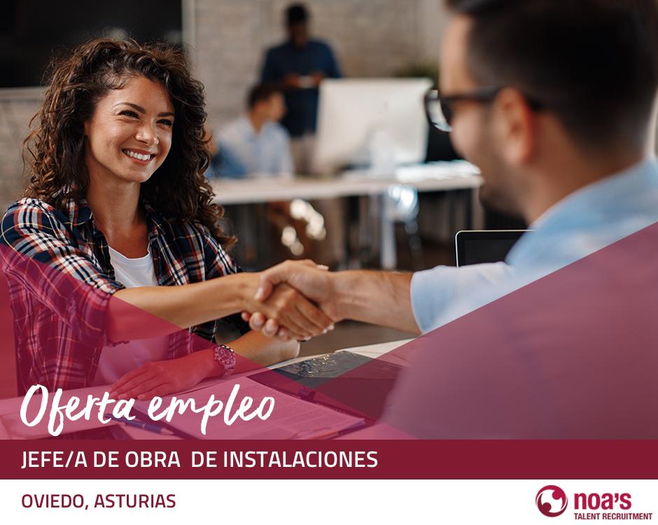 Jefe/a de obra  de instalaciones