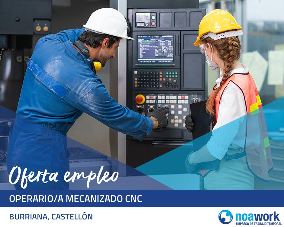 Operario/a mecanizado cnc