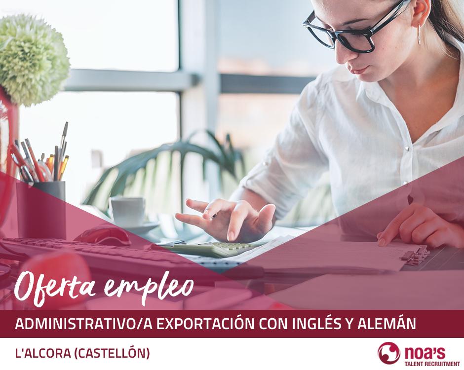 Administrativo/a exportación con inglés y alemán