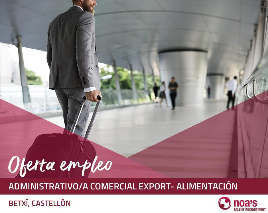 Administrativo/a comercial export- alimentación 