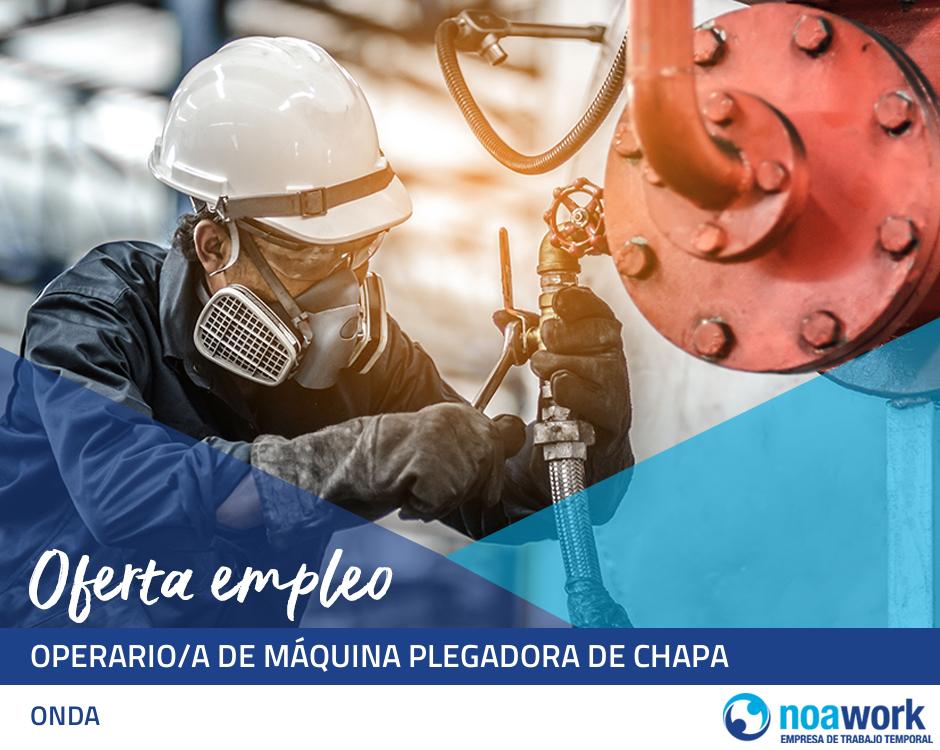 Operario/a de máquina plegadora de chapa