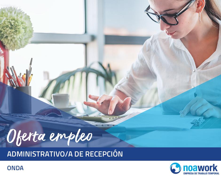 ETT ONDA Administrativo/a de recepción