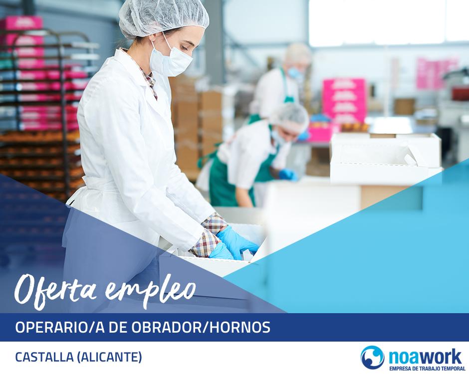 Operario/a de obrador/hornos