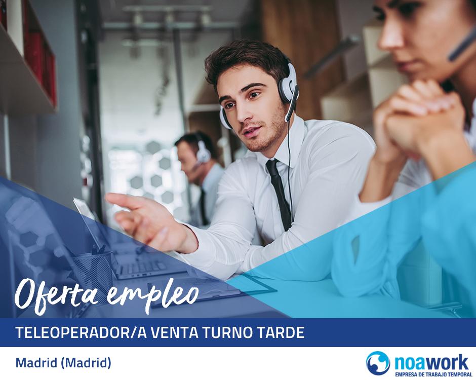 ETT Madrid (Madrid) Teleoperador/a venta turno tarde