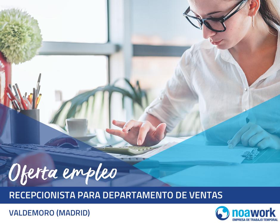 Recepcionista para departamento de ventas
