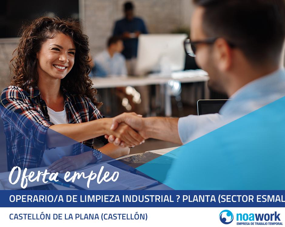 Operario/a de limpieza industrial – planta (sector esmaltes)