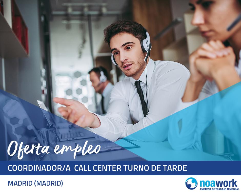 Coordinador/a  call center turno de tarde