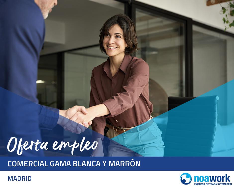 Comercial gama blanca y marrón