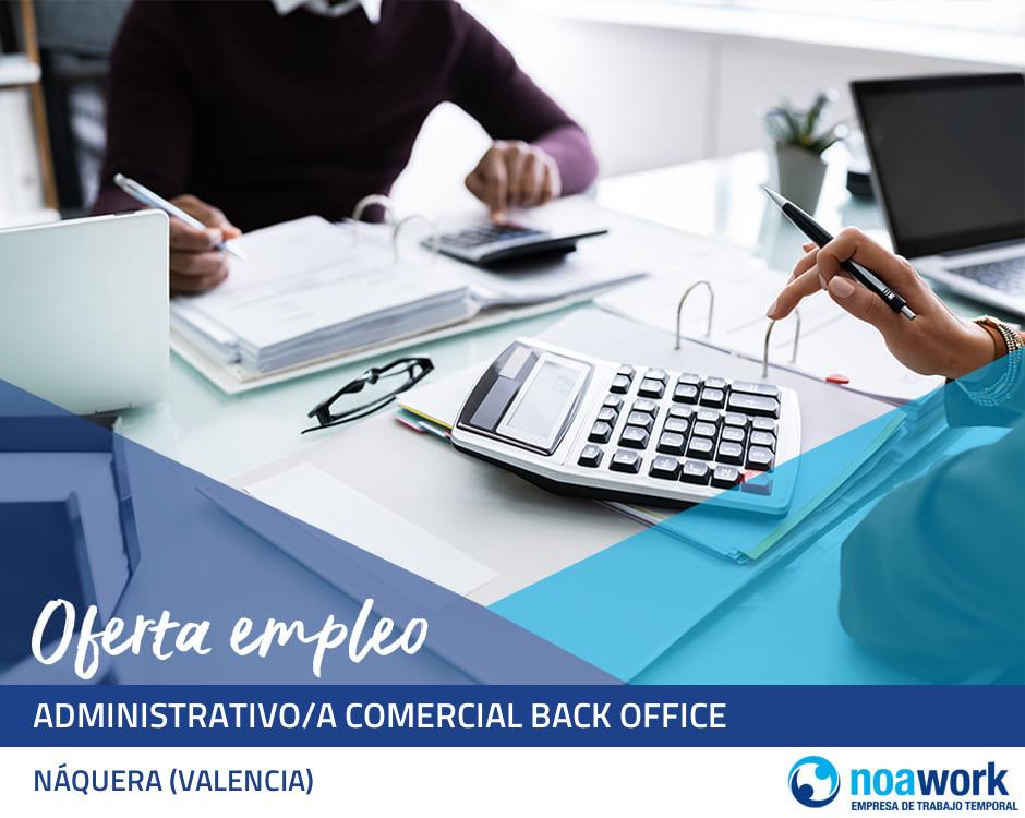 Administrativo/a comercial back office