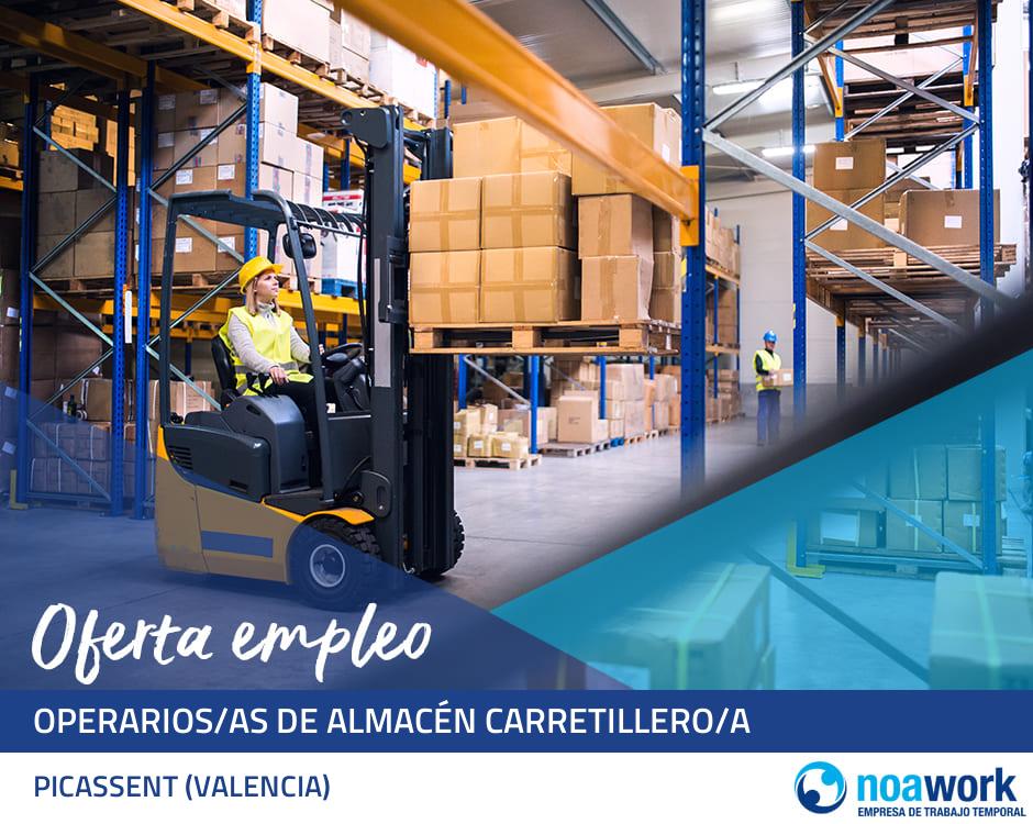 Operarios/as de almacén carretillero/a