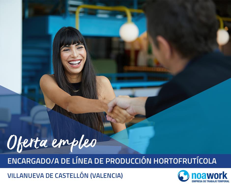 Encargado/a de línea de producción hortofrutícola