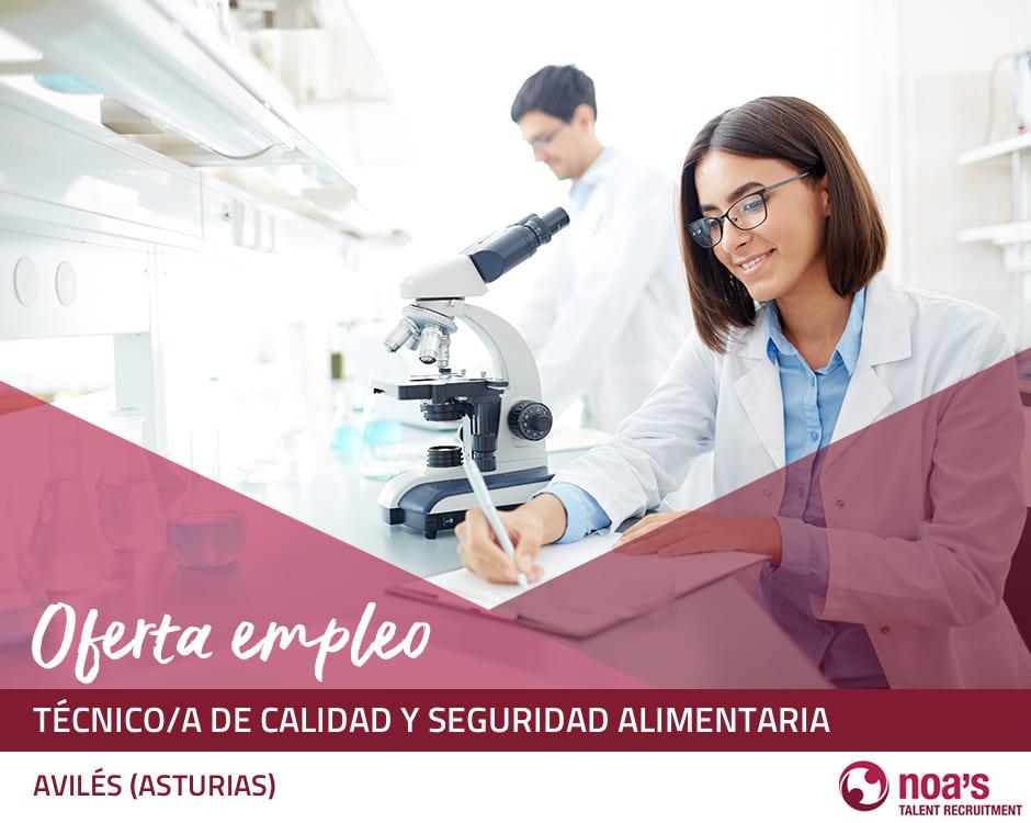 Técnico/a de calidad y seguridad alimentaria