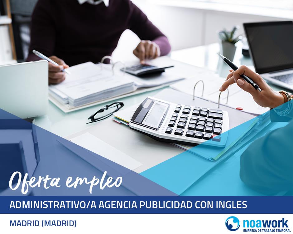Administrativo/a agencia publicidad con ingles