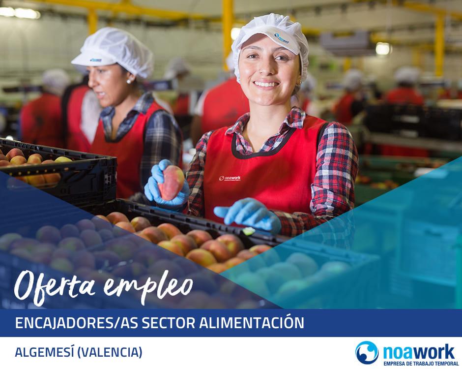 Encajadores/as sector alimentación