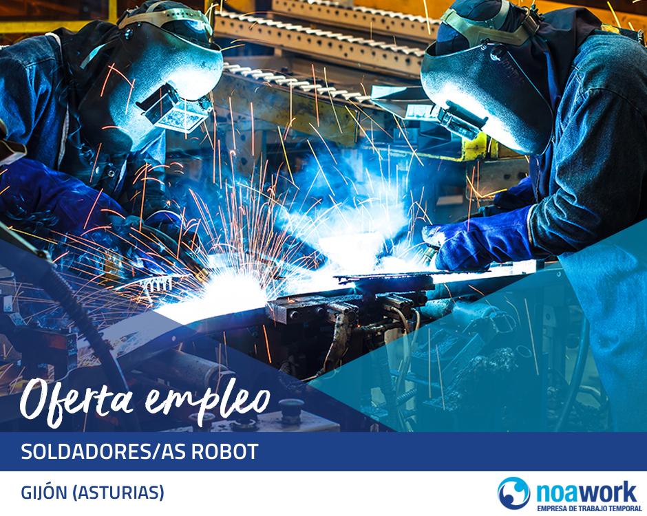 Soldadores/as robot