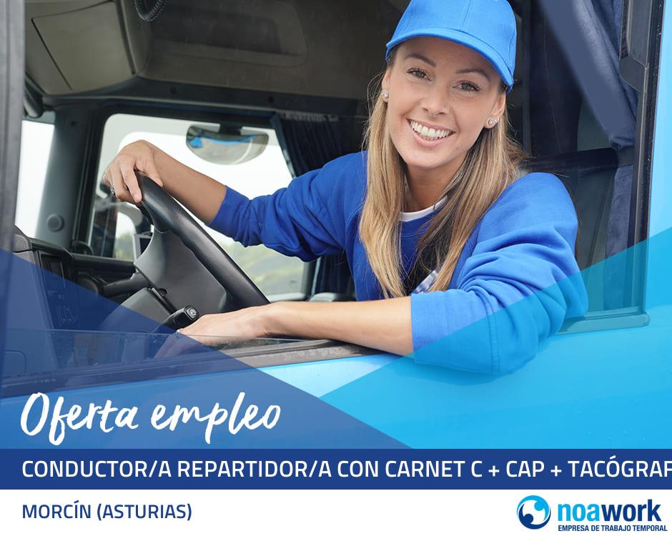 Conductor/a repartidor/a con carnet c + cap + tacógrafo