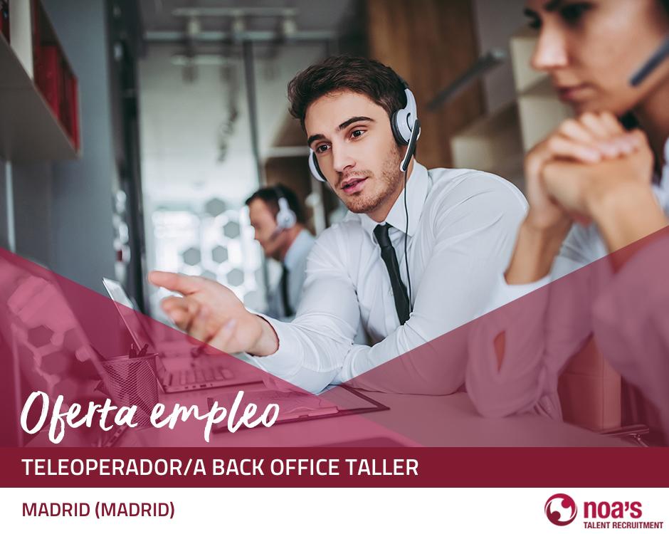 Teleoperador/a back office taller
