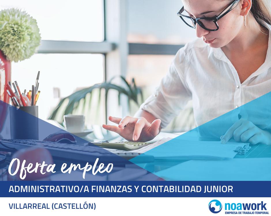Administrativo/a finanzas y contabilidad junior