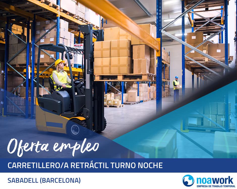 Carretillero/a retráctil turno noche