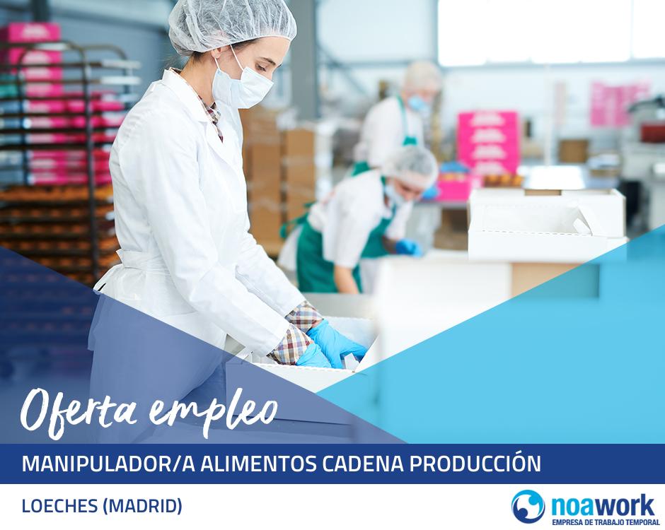 Manipulador/a alimentos cadena producción