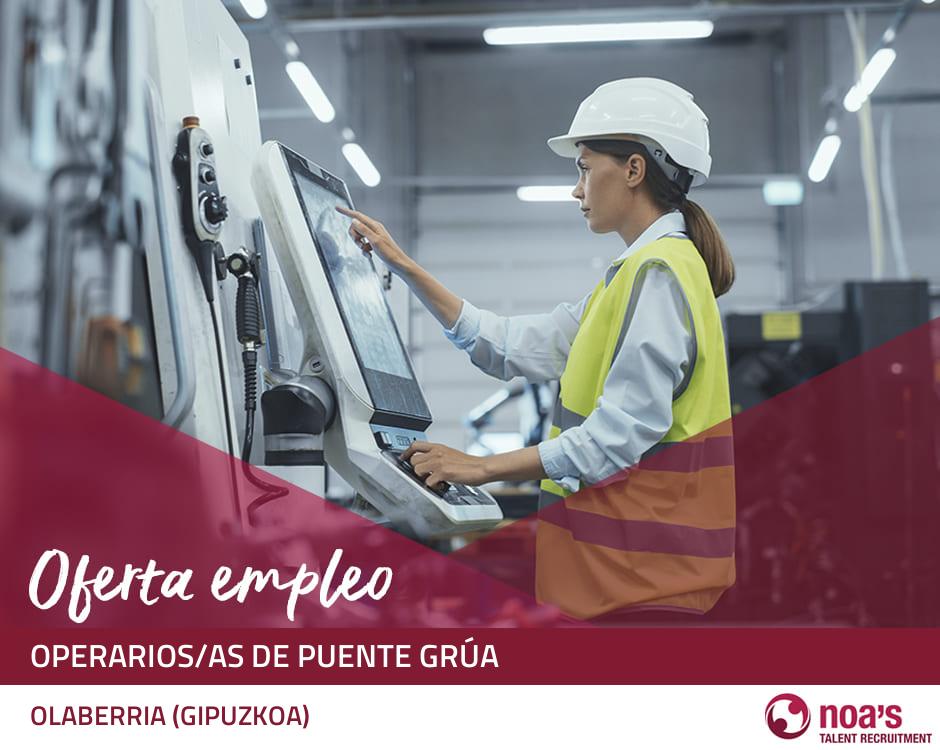 Operarios/as de puente grúa