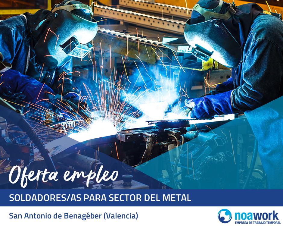 Soldadores/as para sector del metal