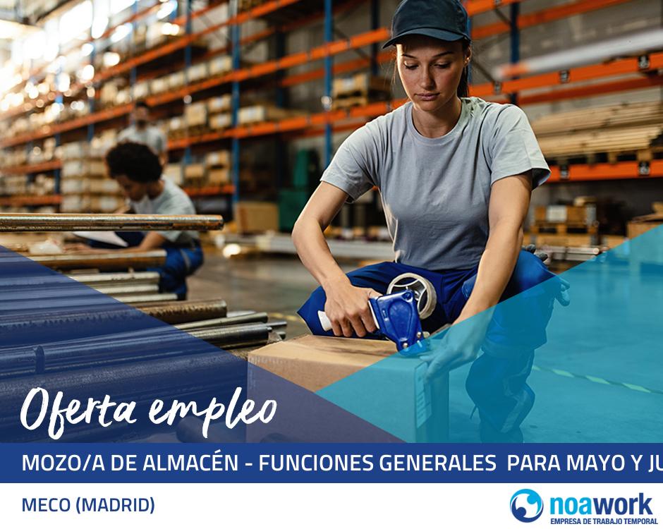Mozo/a de almacén - funciones generales  para mayo y junio
