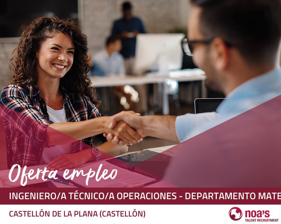 Ingeniero/a técnico/a operaciones - departamento materiales