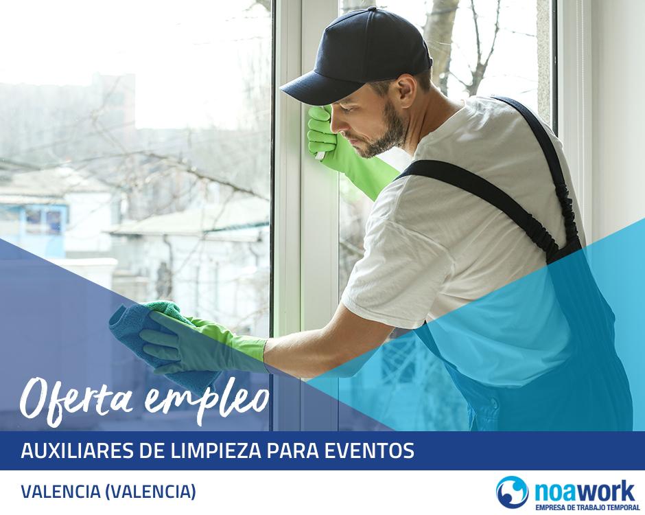 Auxiliares de limpieza para eventos