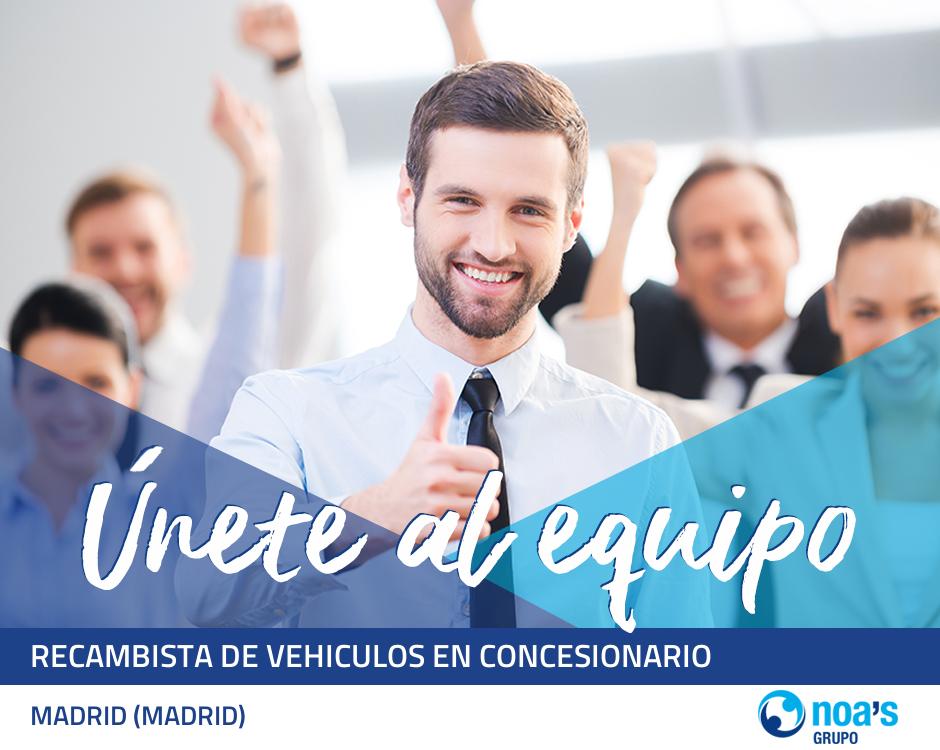 Recambista de vehiculos en concesionario