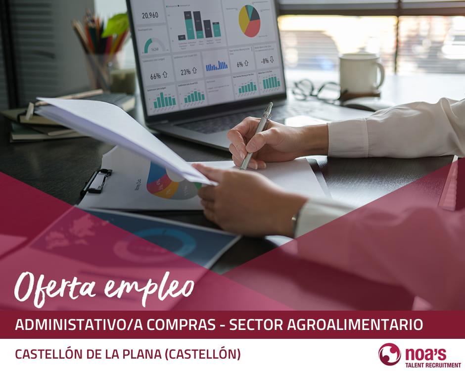 Administativo/a compras - sector agroalimentario