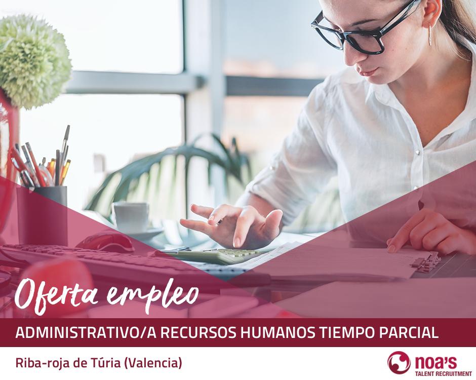 ETT Riba-roja de Túria (Valencia) Administrativo/a recursos humanos tiempo parcial
