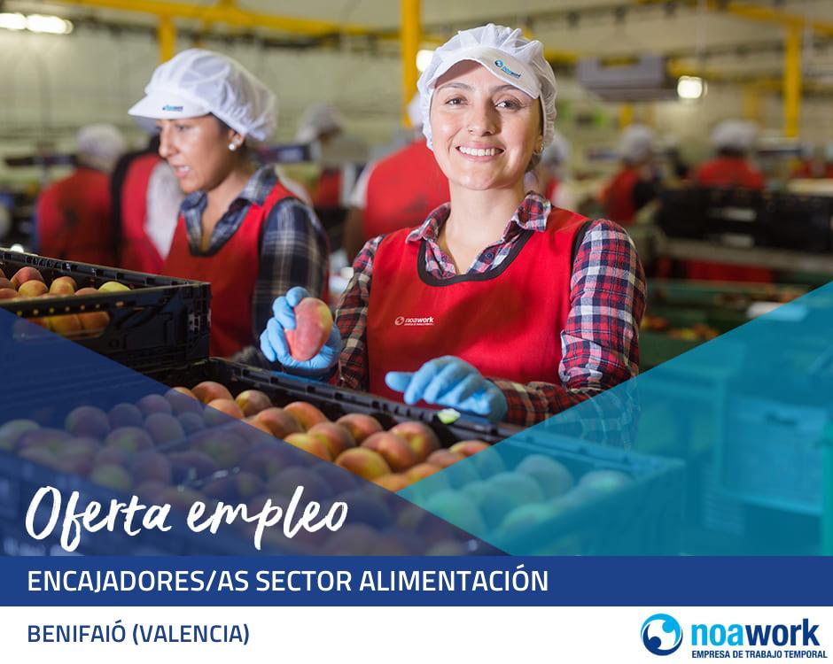Encajadores/as sector alimentación