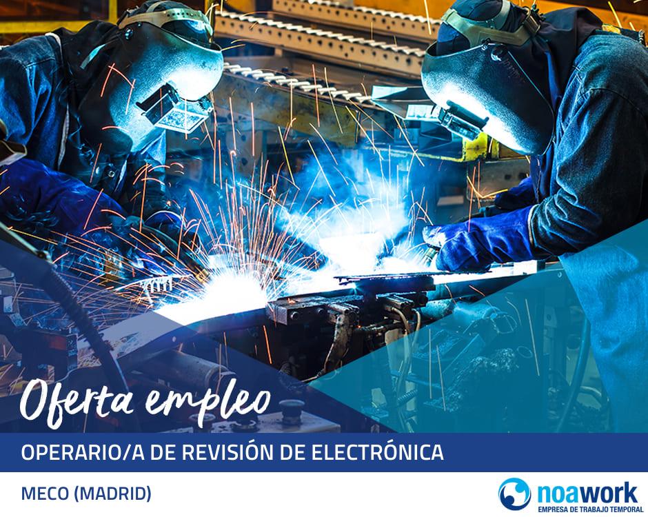 Operario/a de revisión de electrónica