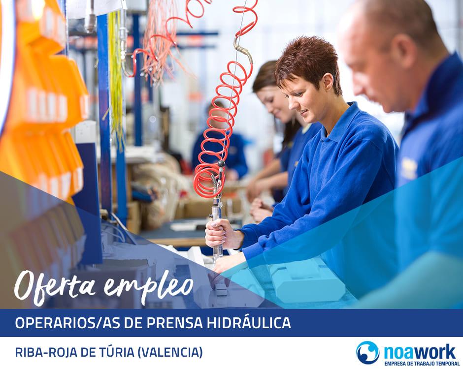 Operarios/as de prensa hidráulica