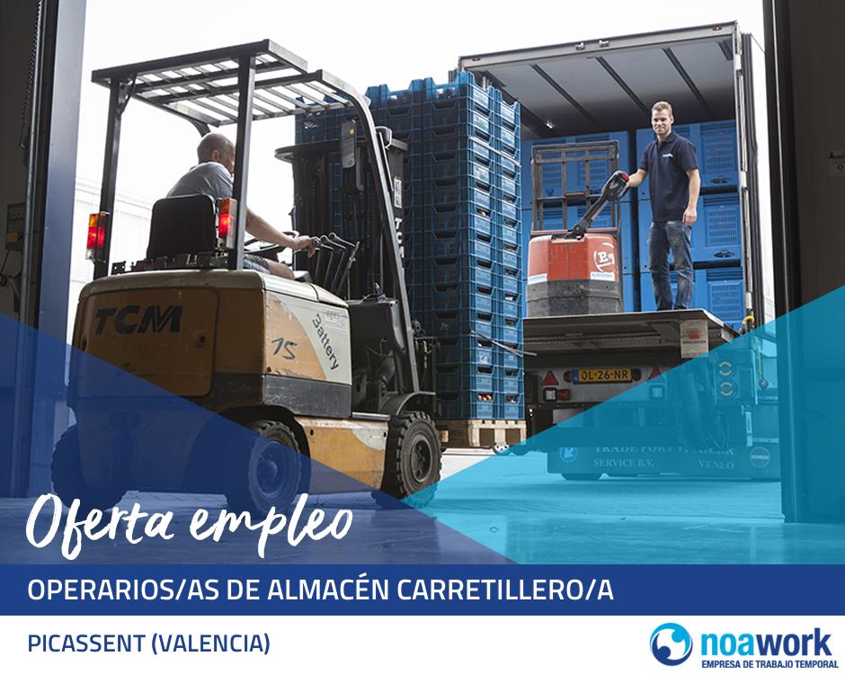 Operarios/as de almacén carretillero/a