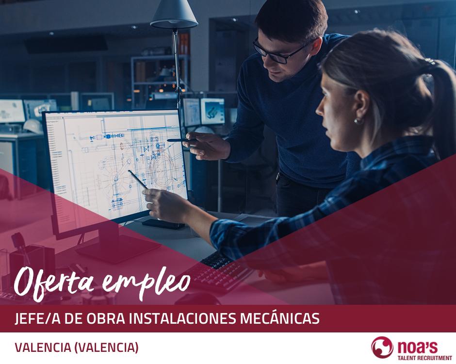 Jefe/a de obra instalaciones mecánicas