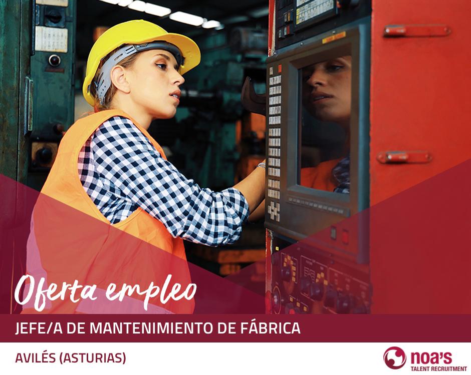 Jefe/a de mantenimiento de fábrica