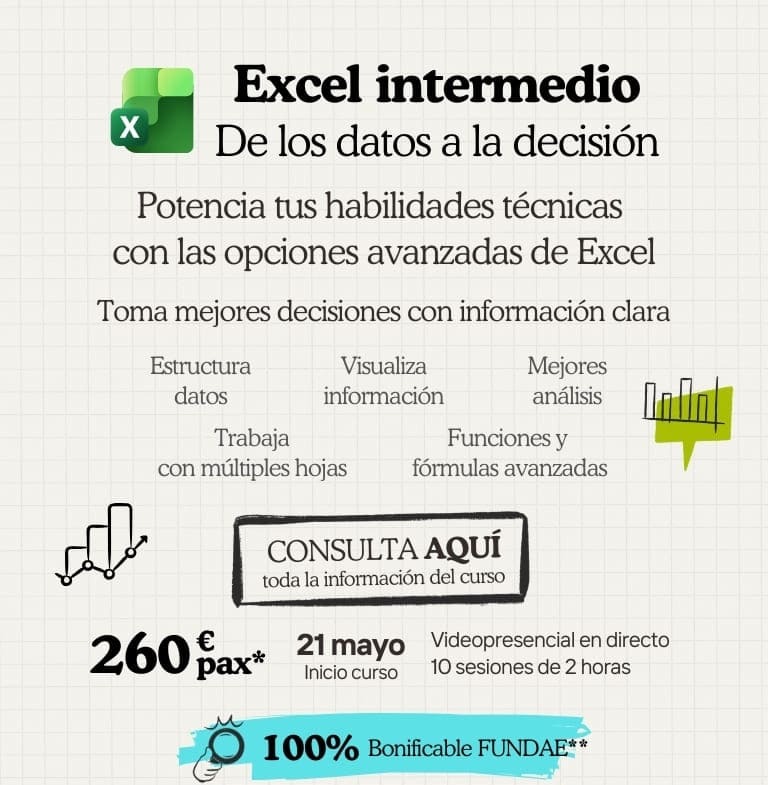 Excel intermedio. De los datos a la decisión